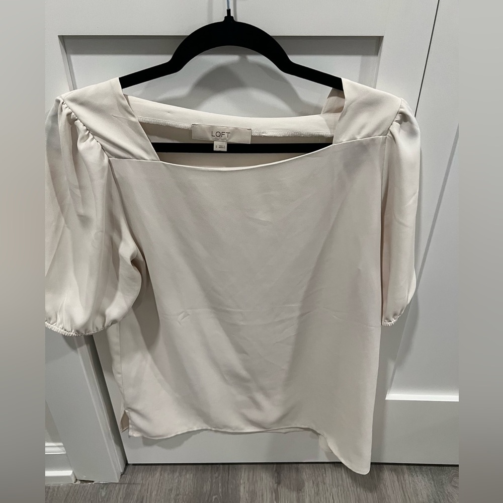 The loft white chiffon top